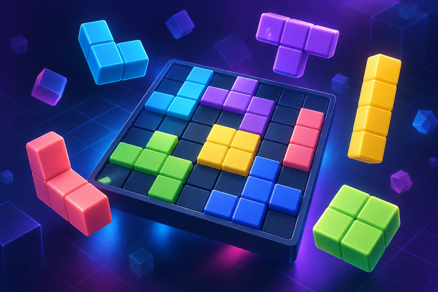 Blocos coloridos do Block Rush